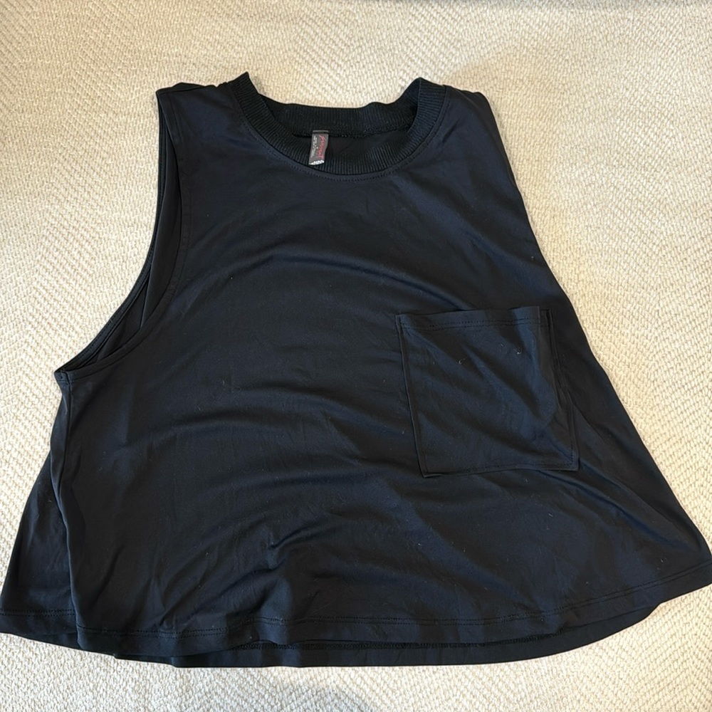 Free people movement black athletic top